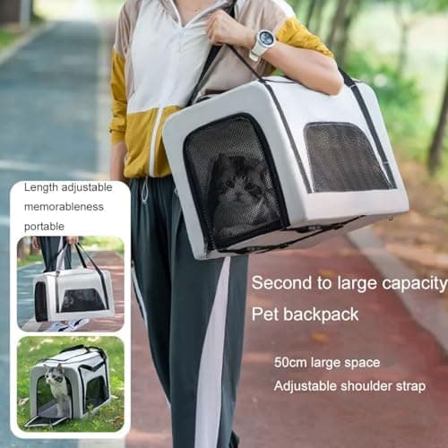 Double Pet Stroller for Small/Mum Dogs & Cats - Foldable Travel Stroller with Mesh, Detachable, Sun ES & STO ket - Perfect for Pet Owners — view 4