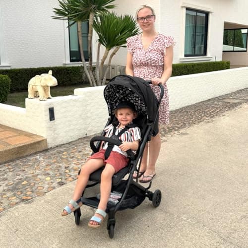 Cosatto Yo Travel Stroller - Baby Pushchair Lightweight Compact Fold from Birth to 25kg - Airline Compatible, One Hand Easy Fold, Large 8kg Shopping Basket, Raincover & Bumper Bar (Hoglet) — view 4