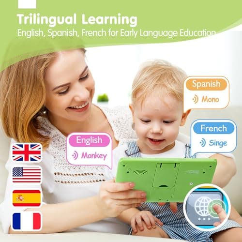 hahaland Multilingual EN/DE/FR/IT/ES Baby Learning Tablet for 1 Year Old+ — view 5