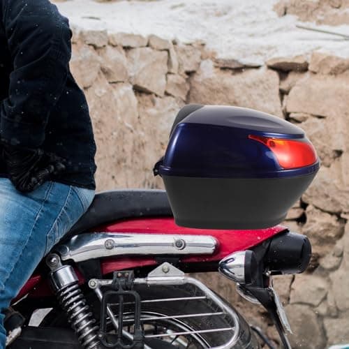 WHAMVOX Motorcycle Tail Box Rear Storage Case Plastic Large Capacity — view 5