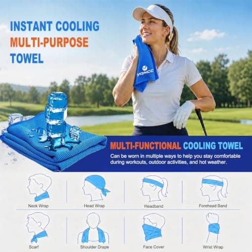 YQXCC Cooling Towels, 120x30 cm, Ice Cool Microfibre Towel for Neck — view 4