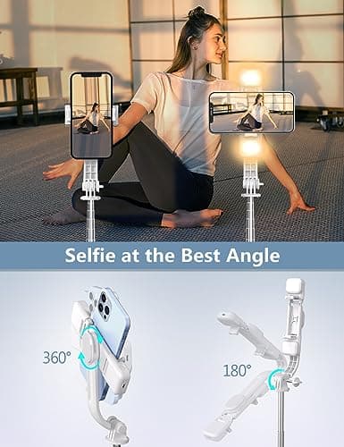 Selfie Stick Tripod for iPhone - 2 Rechargeable Fill Lights — view 6