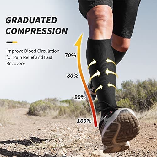 CAMBIVO 6 Pairs Compression Socks, 15-20mmHg for Work & Travel — view 3