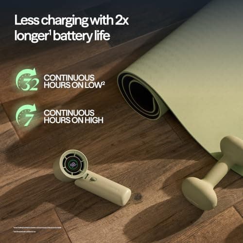 BLUEAIR AlwaysCool Portable Handheld Fan F7, 36H Battery, Quiet Personal Cooling with Strong Airflow, USB-C Rechargeable, Compact Travel & Desk Fan – Charcoal — view 5