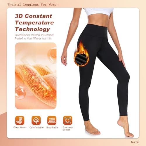Thermal Leggings Women Fleece Lined Tights Yoga Pants Winter Warm Leggins — view 4