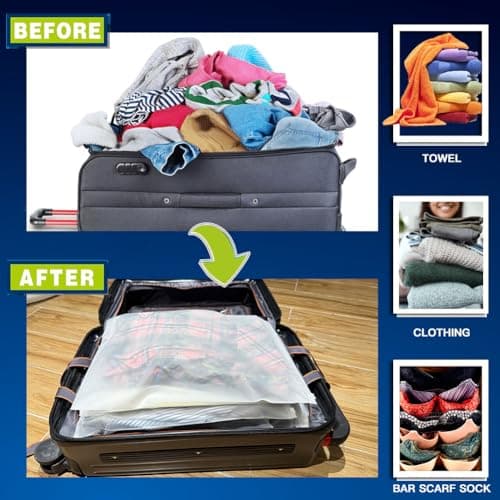 Zip Lock Bags, 20Pcs 40x30cm Clothes Bags, Hospital Bag Organiser Pouches — view 2