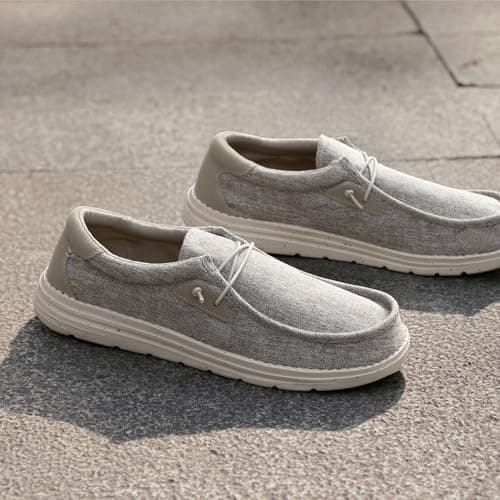 Bruno Marc Men's Slip-on Loafers Shoes,Size 9.5,Beige,BLS211 — view 3