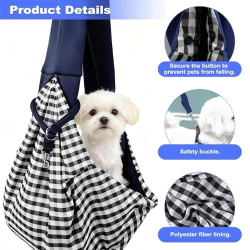 Puppy Sling Carrier for Small Dogs with Paw Pendant — view 3
