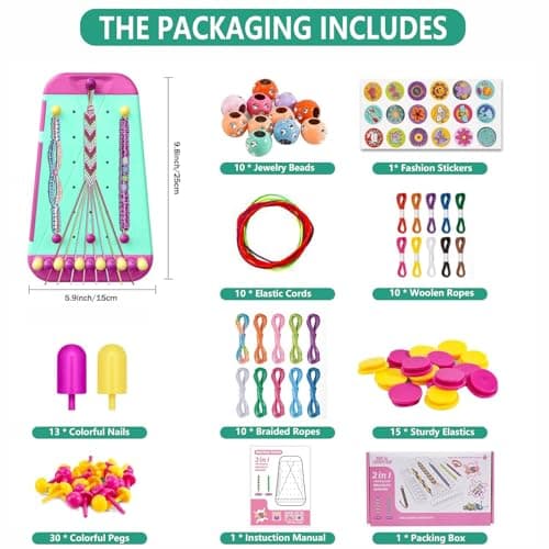 Yebebao Friendship Bracelet Making kit, Gifts for 6 7 8 9 10 11 12 Year Old Girls, Arts and Crafts for Kids Ages 6-12, DIY Toys for Birthday Party Travel Christmas Children's Day — view 2