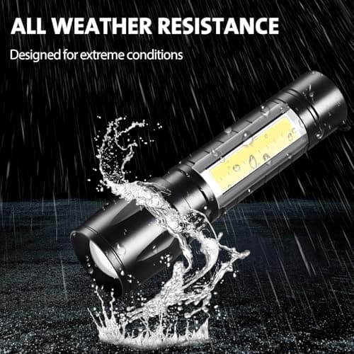 2 Pcs LED Torch Rechargeable Super Bright Adjustable Focus with 3 Modes — view 3