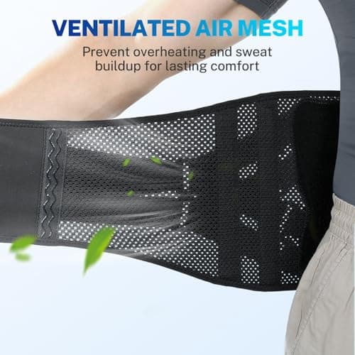 Fitomo Lumbar Support Belt, Carbon Fiber Back Support Pain Relief — view 5