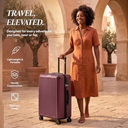 LUGG Sky Rover 28 Inch Suitcase Hard Shell Luggage, Strong & Lightweight with Secure TSA Lock, Smooth 360° Wheels, Internal Pockets - Airline Approved - 76x49x29cm - 5 Year Warranty — view 2