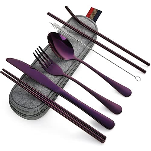 DEVICO Travel Cutlery Set, Stainless Steel Camping Cutlery Set for 1