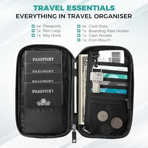 INNKGLE Passport Holder Travel Wallet, Snow White — view 2