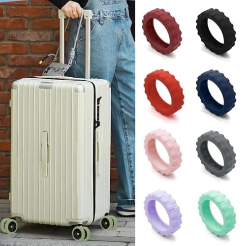 WUZIA Luggage Wheel Protector, Luggage Wheel Covers, 8 Pcs, Mint Green — view 4