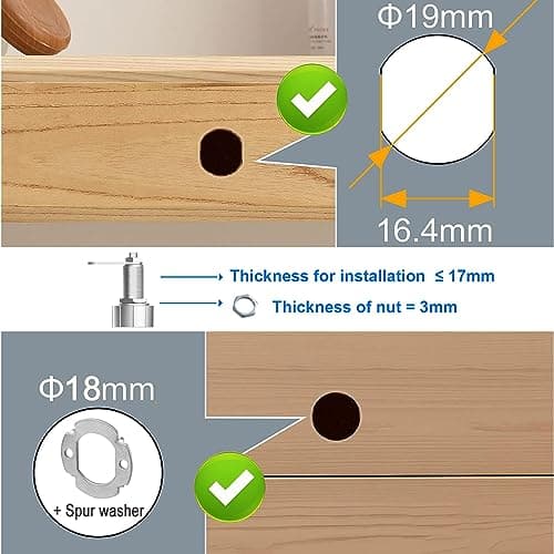 Fingerprint Drawer Lock eLinkSmart Phone App Cabinet Lock 20MM (17MM) Biometric Drawer Lock with 3 Sizes Tubular ​Cam 20 Fingerprints 1000+ App Users Support iOS Watch — view 2