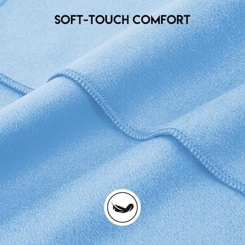 Style Slice Go Microfiber Towel - Quick-dry Lightweight Super Absorbent Travel Towel Sports Beach Gym Camping Hiking Drying Pets - Small Medium Extra Large (Light Blue, Small 100cm x 50cm)… — view 2