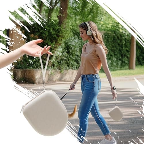 XANAD Headphone Case for Sony WH-CH520 Travel Carrying Headphones Beige — view 6