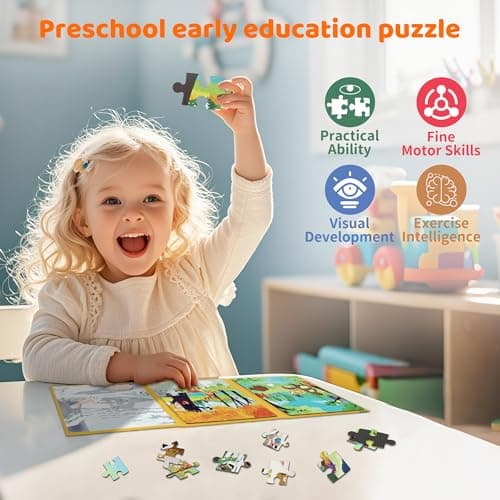 SOLTIRA Magnetic Jigsaw Puzzles for Kids 3-5,(3*20PCS),Spring/Autumn/Winter — view 6