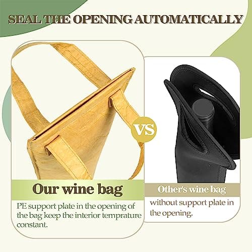 Kato Tirrinia Wine Cooler Picnic Bag, Single Bottle Wine Carrier Insulated, Padded Thermal Wine Tote Bag for Beach — view 4
