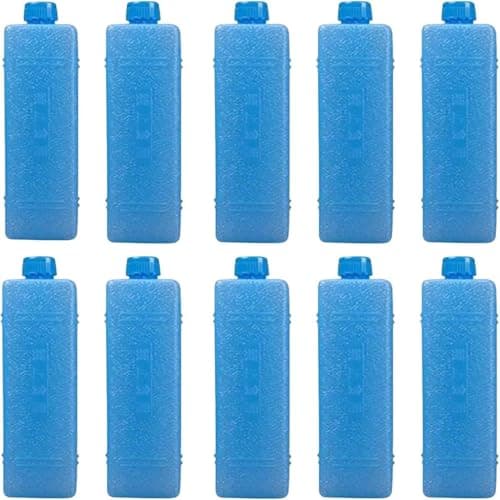 10 Packs For Cool Box - 16x4cm Air Conditioner Ice Packs, Reusable Cooler Ice PacksFor Air Conditioner, Long Lasting Freezer Blocks For Cooler Bag, Portable Ices Boxes For Camping Picnic Travel Beach