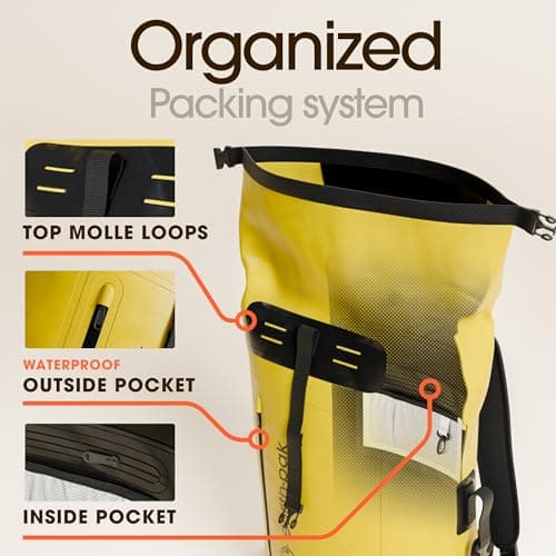Waterproof Dry Bag 55L - Roll Top Sack for Kayaking Sailing Boating — view 5