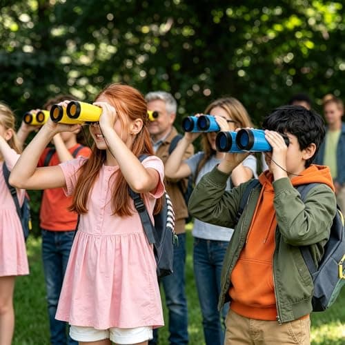 16pcs Binoculars with Neck Lanyard, Compact Lightweight Binoculars Bulk for Outdoor Exploration, Jungle Safari, Hunting, Bird Watching, Camping, Hiking, Party Favors & General Gift — view 5