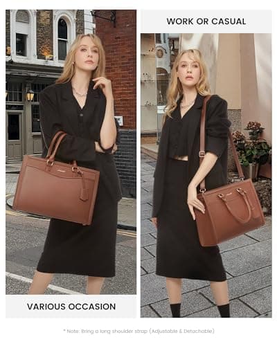 LOVEVOOK Laptop Bags for Women 15.6 Inch, Large Ladies Work Tote — view 2