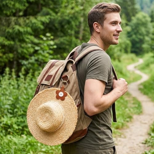 2 Pcs Magnetic Hat Clips for Travel on Bag, Floral Shaped Hat Clip — view 6
