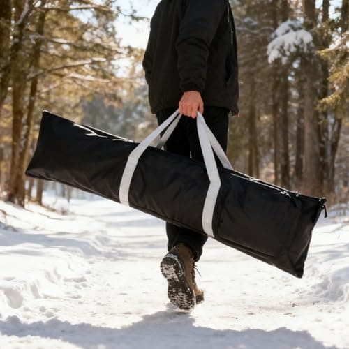 KOMBIUDA Ski Storage Bag for Snowboard Travel Heavy Duty Snowboard Carry Bag for Ski Trip Packing Essentials and Outdoor Skiing Equipment Organizer — view 5