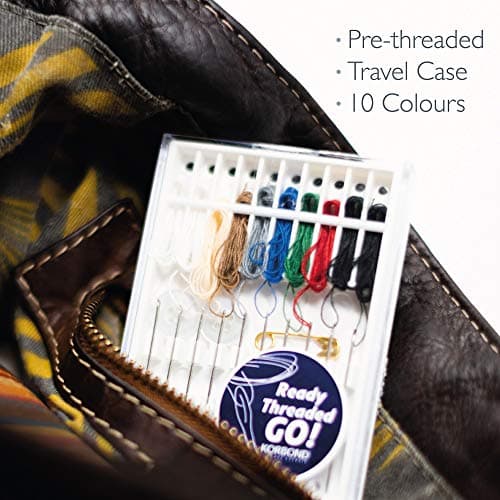 Korbond Threaded Needle Kit- Emergency Clothing Repairs and Alteration Kit - Sewing Needles with 9 Colours + Safety Pins + Button — view 2