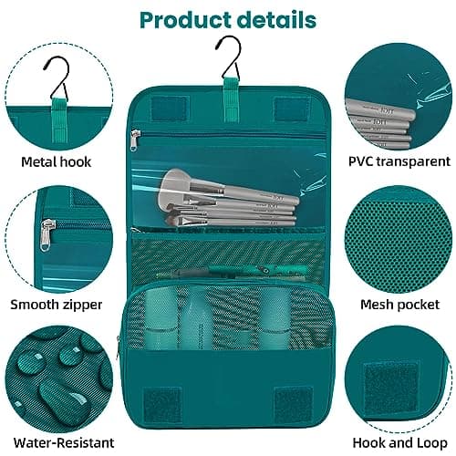 BAGAIL 10 Set Packing Cubes Various Sizes Packing Organizer for Travel Accessories Luggage Carry On Suitcase - Teal — view 4