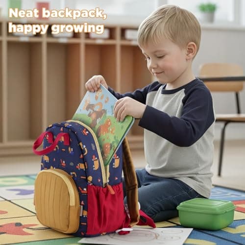 GAGAKU Toddler Backpack for Boys - Nursery Backpacks Mini Children Backpack for Kids 2-4 years Cartoon Breathable Comfortable Preschool Kindergarten Elementary Rucksack Travel Bag - Excavator — view 6