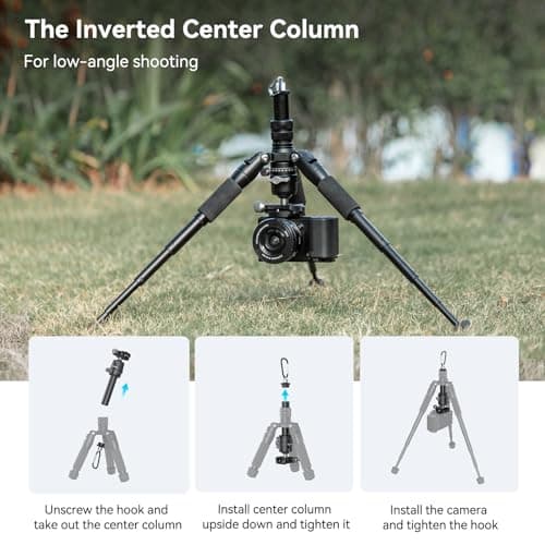 SMALLRIG VT-20 Aluminum Mini Tripod 20 in/ 52 cm Desktop Tripod with 360° Ball Head, Compact Desktop Tripods for DSLR Camera Video Camcorder, Load up to 13lb/6kg - 4289 — view 6