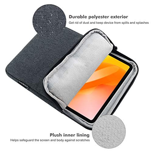 MoKo 13 Inch Tablet Sleeve Bag with Soft Padded Lining — view 3