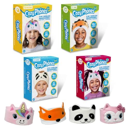 CozyPhones Headband HEADPHONES for Kids – Cat Design, Volume Limited, Soft Fleece, Comfortable for Sleep & Travel, Baby Headband Headphones, Music Headband, Headband Earphones for Sleeping — view 4