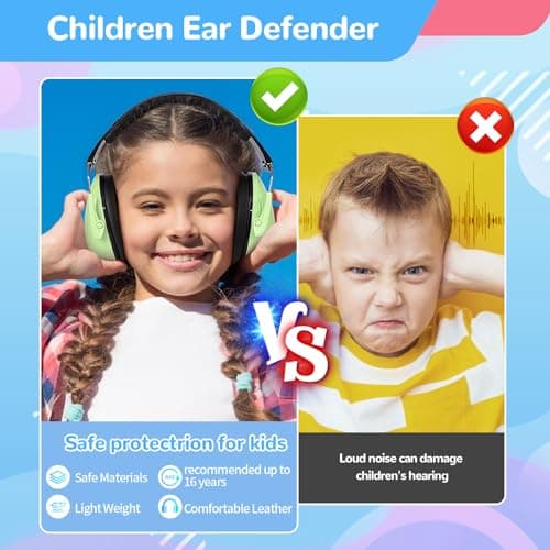 BOLIFIER Kids Ear Defenders for Children,3 Pack Safety Earmuffs Ear Protectors Noise Reduction Headphone Ear Protection Earmuffs for Boys, Girls, Toddlers & Child - 27dB SNR (3 Pack) — view 2