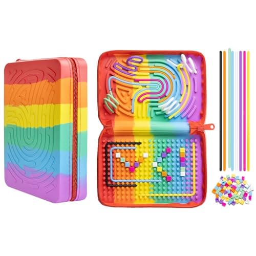Sensory Activity Board, Silicone Fidget Toys with storage for ADHD & Autism