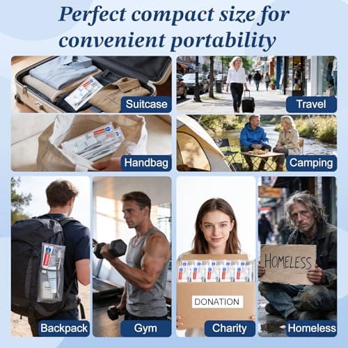 Lomgwumy Hygiene Kit, Personal Hygiene Kit Comes with Individually Packaged Items. Travel Toothbrush Kit Suitable for Travel, Hotels, Camping, and Home Use (10-Pack) — view 6