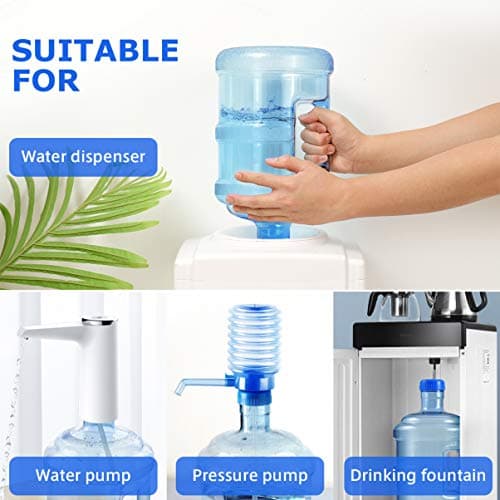 CLISPEED 5L Water Bottle with Screw Cap, Food Grade Mineral Water Bottle Jug Container Easy Grip Carry Handle for Sports Outdoor Travel Camping Residential Commercial Use — view 6