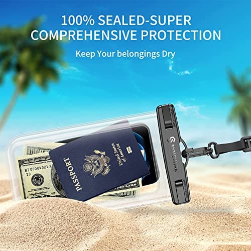 SYNCWIRE Pack of 2 Waterproof Smartphone Case IPX8 Touch Sensitive Waterproof Portable Pouch for iPhone 13 Pro Max 12 Mini 11 XR 8 Plus 7 SE 2020, Huawei Sumsung etc. — view 2