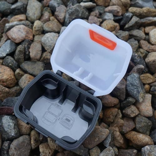 HOMOBABE Portable White Headlight Storage Box for Camping – Small Reusable Plastic Headlamp Container Anti-Scratch Design, Convenient Survival Headlight Case for Outdoor Hiking and Travel — view 3