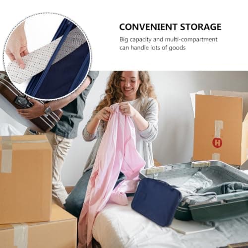 Navy Oxford Anti-wrinkle Shirt Storage Pouch for Travel — view 6