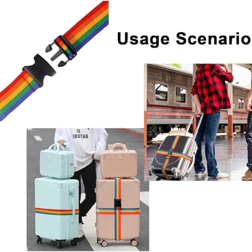 4PCS Luggage Straps for Suitcases, Secure Luggage with Bright Colors for Easy Identification - Suitable for Suitcases under 32 inches — view 4