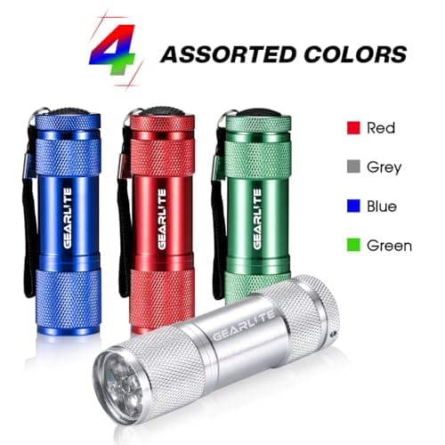 GEARLITE Small LED Torch, 4 Pack Small Torches LED Super Bright with 9 LEDs — view 6