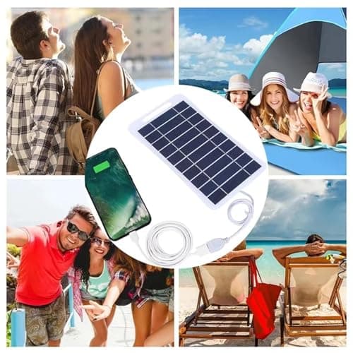 Solar USB Charger, Portable Cell Phone Charging, Small Solar Panel, for Outdoor Travel Backpacking Home Cell Phone Camping Hiking — view 4