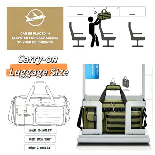 Military Tactical Holdall Gym Bag for Men and Women, 3 in1 Sports Duffle — view 2