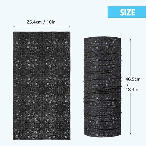 Awumbuk 6 Pack Multifunctional Headwear Bandana Unisex Face Covering, Windproof Sneck Scarf Thin Snoods for Men & Women Face Masks Neck Gaiter for Cycling Sports Running Hiking Outing — view 6