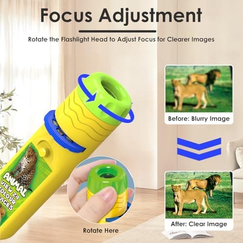 Pup Go Animal Torch and Projector for Kids Ages 3 4 5 6 7, 3 Disc 24 Images — view 6