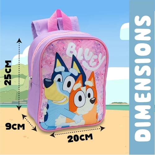 Bluey Kids Backpack Preschool Bag Toddlers Girls Mini Nursery Rucksack - Ages 1-3 years - Pink — view 3